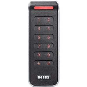 HID 20KTKS-01-00001H Signo 20K Keypad Mullion Terminal Strip Reader, Seos Profile, Black with Silver Trim