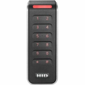 HID 20KTKS-02-000000 HID 20KTKS-02 Signo 20K Mullion Contactless Smartcard Narrow Keypad Reader, 13.56mHz Profile, OSDP/Wiegand, Terminal, Mobile Ready, Black with Silver Trim