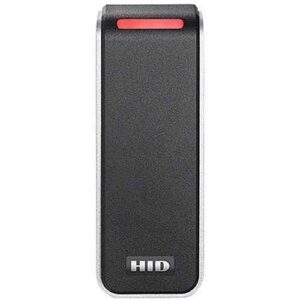 HID 20NKS-T1-000000 Signo 20 Mullion Pigtail Reader with Seos Profile, Black with Silver Trim