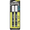 Sharpie 2103010 Chalk Markers, White, 2-Pack