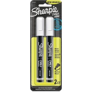 Sharpie 2103010 Chalk Markers, White, 2-Pack