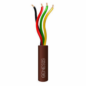 Genesis 21031107 22/4 Solid Riser Cable, 1000', Pull Box, Brown (Replaces 11031107)