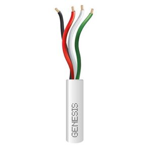 Genesis 21041101 22/4 Stranded Riser Cable, CL3R, FPLR, CMR, FT4, Sunlight Resistant, 1000' (304.8 m), REELEX Pull Box, White