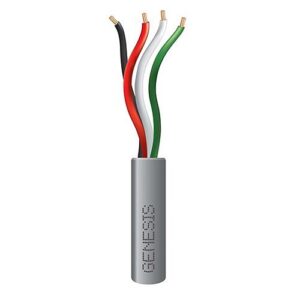 Genesis 21041109 22/4 Stranded Riser Cable, Unshielded, CL3R, FPLR, CMR, FT4, Sunlight Resistant, 1000' (304.8 m), REELEX Pull Box, Gray