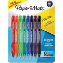 Paper Mate 2105705 Profile Mech Mechanical Pencil Sets, 0.7mm, HB #2 Lead, Business Assorted Colors, 8-Pack