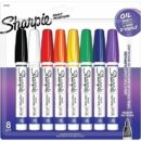Sharpie 2107454 Oil-Based Paint Markers, Medium Point, Assorted Colors, 8-Pack
