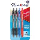 Paper Mate 2113557 Profile Retractable Ballpoint Pens, Medium Point, 1.0mm, Business Assorted Colors, 4-Pack