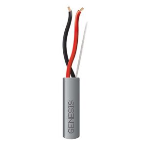 Genesis 21141109 18/2 Stranded Riser Cable, Unshielded, CL3R, FPLR, CMR, FT4, Sunlight Resistant, 1000' (304.8 m), REELEX Pull Box, Gray (Replaces 11181109)