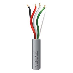Genesis 21151109 18/4 Stranded Riser Cable, Unshielded, CL3R, FPLR, CMR, FT4, Sunlight Resistant, 1000' (304.8 m), REELEX Pull Box, Gray