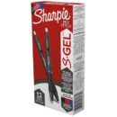 Sharpie 2116197 S-Gel, Medium Point, 0.7mm, Black, Blue and Red, 12-Pack