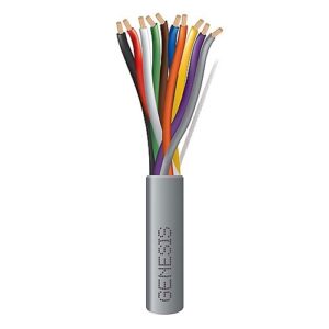 Genesis 21181009 18/10 Stranded Riser Cable, Unshielded, CL3R, FPLR, CMR, FT4, Sunlight Resistant, 1000' (304.8m), Reel, Gray