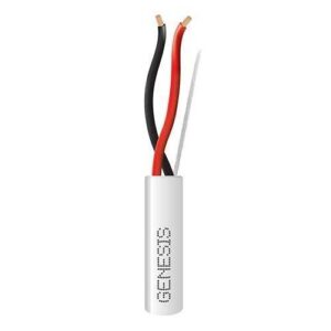 Genesis 21211101 16 AWG 2C Stranded Riser Cable, White, 1000 ft. REELEX Pull Box (Replaces 11251101)
