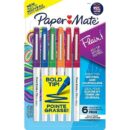 Paper Mate 2125411 Flair Felt Tip Pens, Bold Tip, 1.2 mm, Assorted Colors, 6-Pack