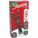 Sharpie 2126216 S-Gel, Medium Point, 0.7mm, Green, 12-Pack