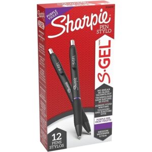 Sharpie 2126235 S-Gel, Medium Point, 0.7mm, Purple, 12-Pack