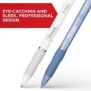 Sharpie 2126236 S-Gel, Fashion Barrel, Medium Point, 0.7mm, Black Ink and Pearl White Barrel, 12-Pack