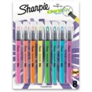 Sharpie 2128218 Clear View Stick Highlighters, See-Through Chisel Tip, Assorted Colors, 8-Pack