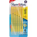 Paper Mate 2131975 SharpWriter Mechanical Pencils, 0.7mm, HB #2 led, Yellow Case, 6-Pack