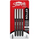 Sharpie 2135465 Rollerball Pen, Medium Point, 0.7mm, Black, 4-Pack