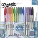 Sharpie 2136727 Permanent Markers, Fine Point, Assorted Mystic Gems Colors, 24-Pack