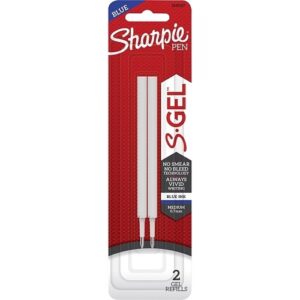 Sharpie 2141127 S-Gel, Medium Point Refills, 0.7mm, Blue, 2-Pack