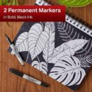 Sharpie 2152698 Brush Twin Permanent Markers, Black, 2-pack