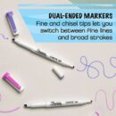 Sharpie 2154173 S-Note Duo Dual-Ended Creative Markers, Assorted Colors, 8-Pack