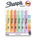 Sharpie 2157488 Tank Highlighters, Chisel Tip, Assorted Pastels Colors, 6-Pack