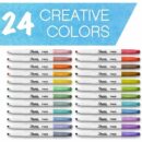 Sharpie 2158059 S-Note Creative Markers, Chisel Tip, Assorted Colors, 24-Pack