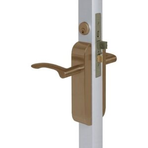 Adams Rite 2190-322-201-10B Dual Force Lock with Radius Strike, Electrified Trim Set and 1-1/8" Backset, Dark Bronze