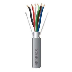 Genesis 22065509 22/6 Stranded Shielded Riser Cable, CL3R, FPLR, CMR, FT4, Sunlight Resistant, 500' (152.4m), REELEX Pull Box, Gray
