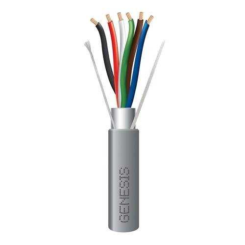 Genesis 22065509 22/6 Stranded Shielded Riser Cable, CL3R, FPLR, CMR, FT4, Sunlight Resistant, 500' (152.4m), REELEX Pull Box, Gray