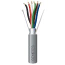 Genesis 22160309 18/6 Stranded Shielded Riser Cable, CL3R, FPLR, CMR, FT4, Sunlight Resistant, x 250' (76.2m), Reel, Gray