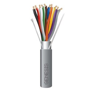 Genesis 22185009 18/10 Stranded Shielded Riser Cable, CL3R, FPLR, CMR, FT4, Sunlight Resistant, 500' (152.4m), Reel, Gray