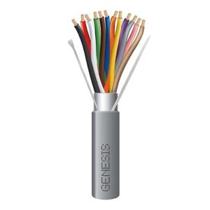 Genesis 22191009 18/12 Stranded Shielded Riser Cable, CL3R, FPLR, CMR, FT4, Sunlight Resistant, 1000' (304.8m), Reel, Gray