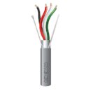 Genesis 22241009 14/4 Stranded Shielded Riser Cable, CL3R, FPLR, CMR, FT4, Sunlight Resistant, 1000' (304.8m), Reel, Gray