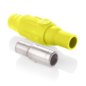 Leviton 22L25-SY 22 Series Female Plug, 350-500 MCM, Yellow