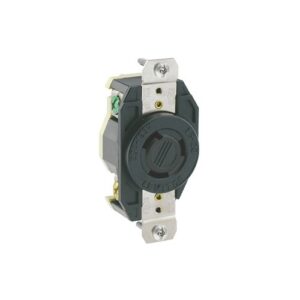 Leviton 2310-B Single Receptacle Locking, 2-Pole, 3-Wire, Grounded, 20A 125V
