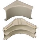 Wiremold 2317DFO-WH 2300 Series Radiused Divided Internal Elbow Fitting, White