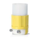 Leviton 2323-CY Power Plug Yellow LOCK 2PO 3WI NEMA L6-20R 20A 250V