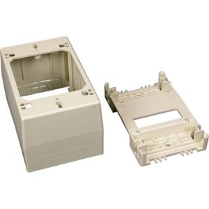 Wiremold 2348 400/800/2300/2300D Series Single-Gang Deep Device Box Mounting Box, Ivory