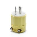 Leviton 23CM-11 Connectors, YL Plug Corr/Res 2PO3WI L5-20P 20A125V