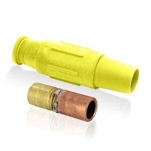 Leviton 23L25-SY 23 Series Female Plug, 350-500 MCM, Yellow