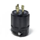 Leviton 2411-B Locking Plug, 3 Pole, 4 Wire, 20A, 125V, Black