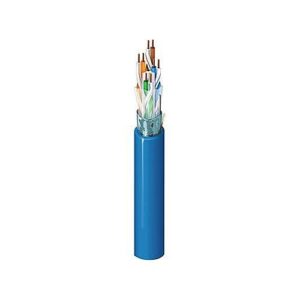 Belden 2412F 0021000 CAT6 Plus Riser Cable, 23/4 Solid BC, Foil Shielded, UTP, CMR, FT4, 1000' (304.8m), Red