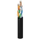Belden 2413 010A501 CAT6 Ethernet Network Plenum Cable, 4/23 Solid BC, Unshielded, UTP, CMP, 1000' (304.8m), Reel-in-a-box, Black