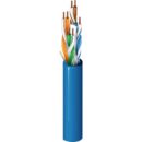 Belden 2413 D15Z1000 CAT6 Plus Plenum Cable, 23/4 Solid BC, Unshielded, UTP, CMP, FT6, 1000' (304.8m), Blue