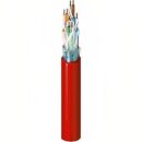 Belden 2413F 002Z1000 CAT6 Plus Plenum Cable, 23/4 Solid BC, Foil Shielded, UTP, CMP, FT6, 1000' (304.8m) UnReel, Red