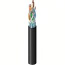 Belden 2413F 010Z250 CAT6 Plus Plenum Cable, 23/4 Solid BC, Foil Shielded, UTP, CMP, FT6, 250' (76.2m), Black