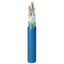 Belden 2413F D15Z250 CAT6 Plus Plenum Cable, 23/4 Solid BC, Foil Shielded, UTP, CMP, FT6, 250' (76.2m), Blue